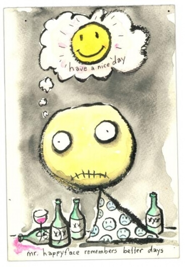 Obraz Tima Burtona 'Mr. Happyface'