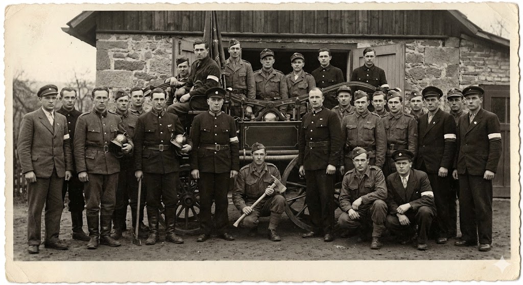 Historická fotografie zakládajících členů sboru