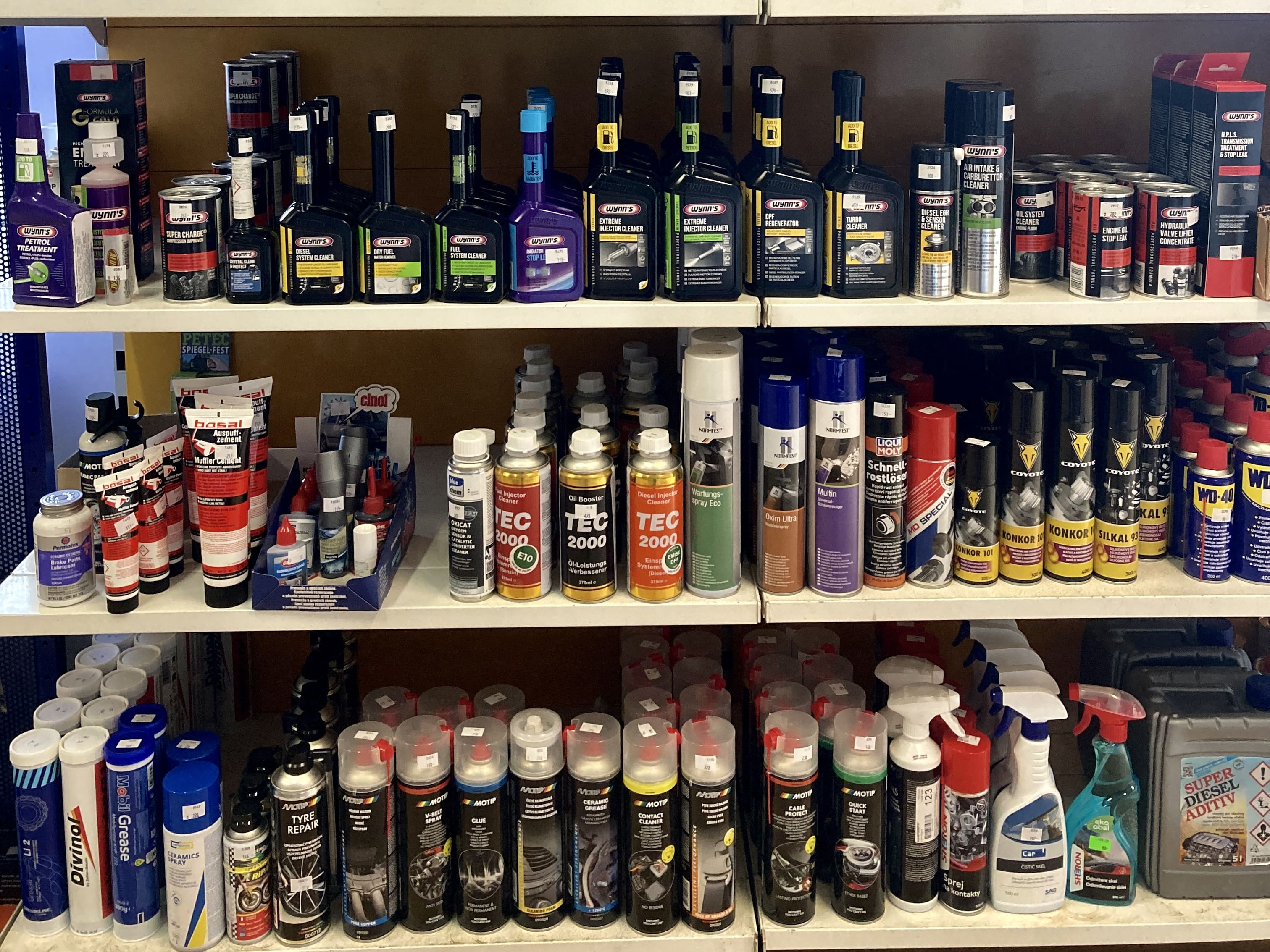 Fotogafie zboží uvnitř prodejny